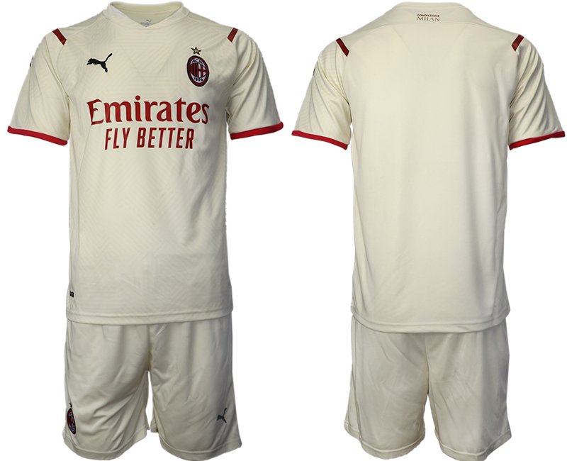 AC Mailand 2021/22 Herren Auswärts Trikot beige/rot günstig online kaufen