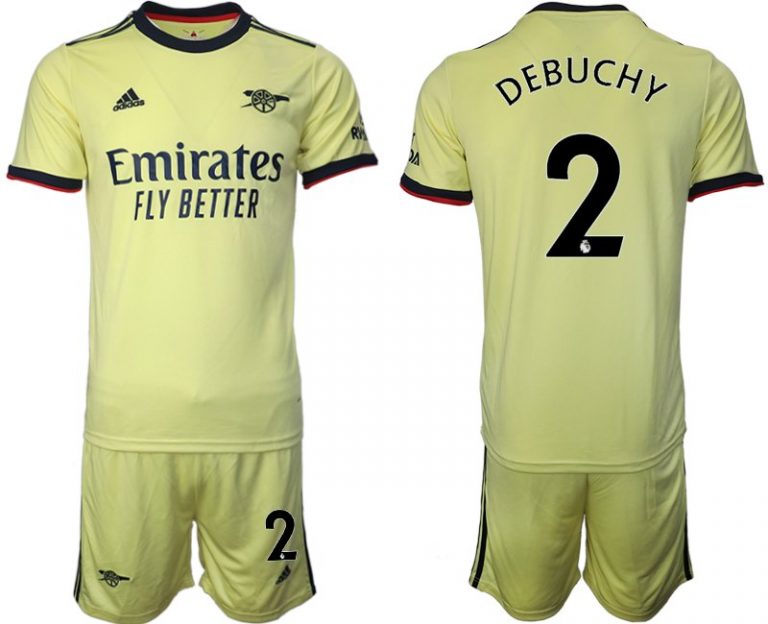 Debuchy 2# Trikotsatz Arsenal FC Gelbe Herren Trikots Auswärts 2022 + Kurze Hosen