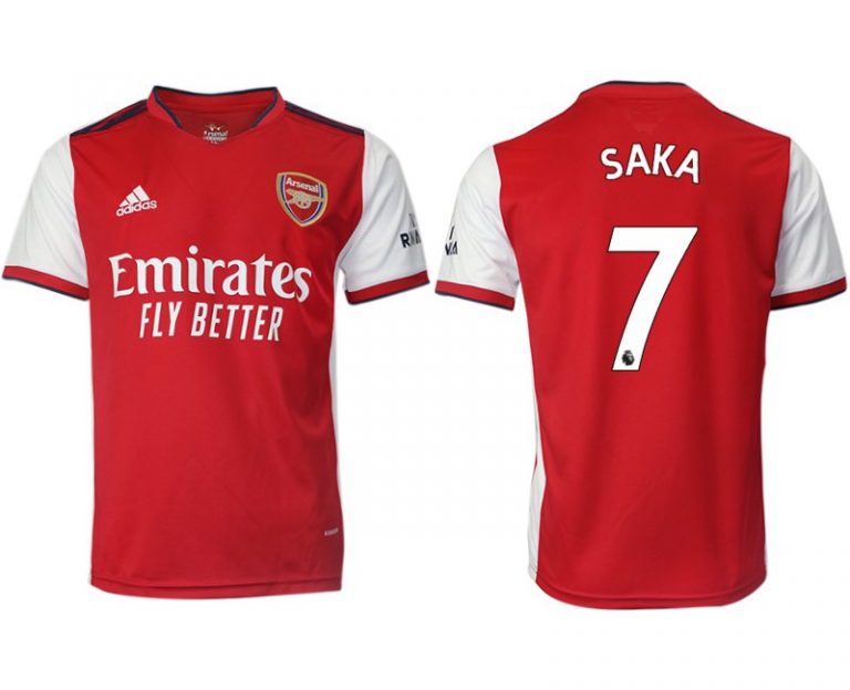 FC Arsenal London 2022 SAKA 7 Herren Heimtrikot rot/weiß Fußballtrikots