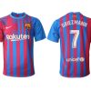 FC Barcelona Heimtrikot 2021/22 Herren Fußballtrikots blau mit Aufdruck Griezmann 7