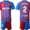 FC Barcelona Heimtrikot 2021/22 Herren Fußballtrikots blau mit Aufdruck Semedo 2-1