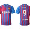 FC Barcelona Heimtrikot 2021/22 Herren Fußballtrikots blau mit Aufdruck SUAREZ 9