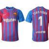 FC Barcelona Heimtrikot 2021/22 Herren Fußballtrikots blau mit Aufdruck Ter Stegen 1