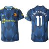 Manchester United Ausweichtrikot 2022 blau mit Aufdruck Greenwood 11