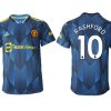 Manchester United Ausweichtrikot 2022 blau mit Aufdruck Rashford 10