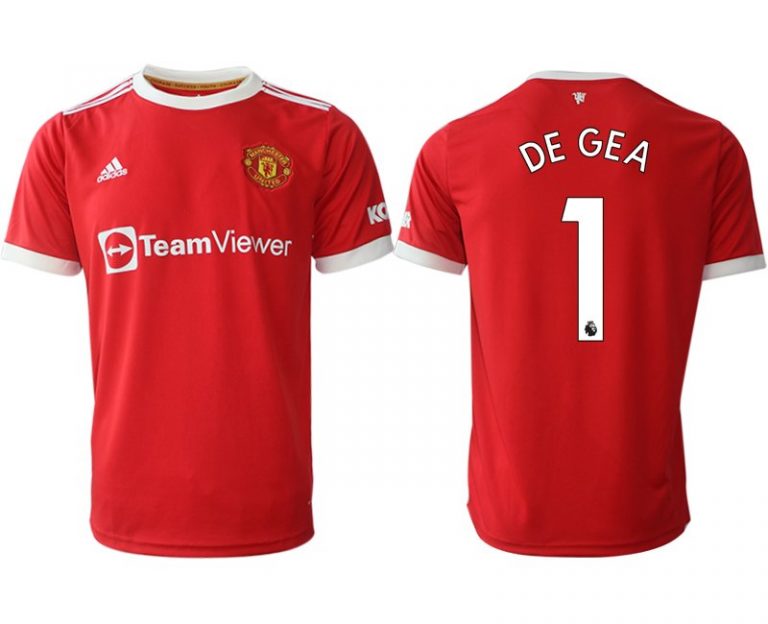 Manchester United DE GEA 1 Herren Heimtrikot 2022 Rot Fußballtrikots Kurzarm