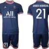 Paris Saint Germain Heimtrikot 2021/22 dunkelblau/weiß mit Aufdruck Ander Herrera 21