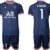 Paris Saint Germain Heimtrikot 2021/22 dunkelblau/weiß mit Aufdruck K.Navas 1-1