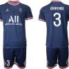 Paris Saint Germain Heimtrikot 2021/22 dunkelblau/weiß mit Aufdruck Kimpembe 3-1