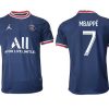 Paris Saint Germain Heimtrikot 2021/22 dunkelblau/weiß mit Aufdruck Mbappé 7