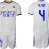 Real Madrid Heimtrikot 2022 weiß blau mit Aufdruck Alaba 4-1