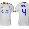 Real Madrid Heimtrikot 2022 weiß blau mit Aufdruck Alaba 4