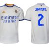 Real Madrid Heimtrikot 2022 weiß blau mit Aufdruck Carvajal 2