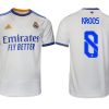 Real Madrid Heimtrikot 2022 weiß blau mit Aufdruck Kroos 8