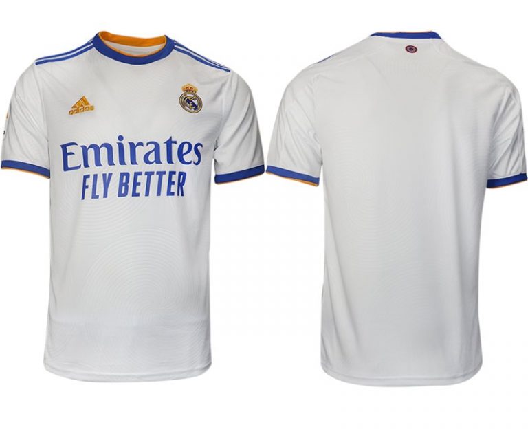 Real Madrid Herren Heimtrikot 2022 weiß blau ein Trikot für Fans zum Feiern