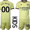 Arsenal FC Auswärts Trikot 2021/22 Away Shirt für Kinder Gelb-1