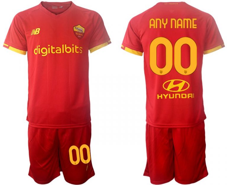 AS Roma Herren Heimtrikot 2022 Fußballtrikot Kurzarm rot-1