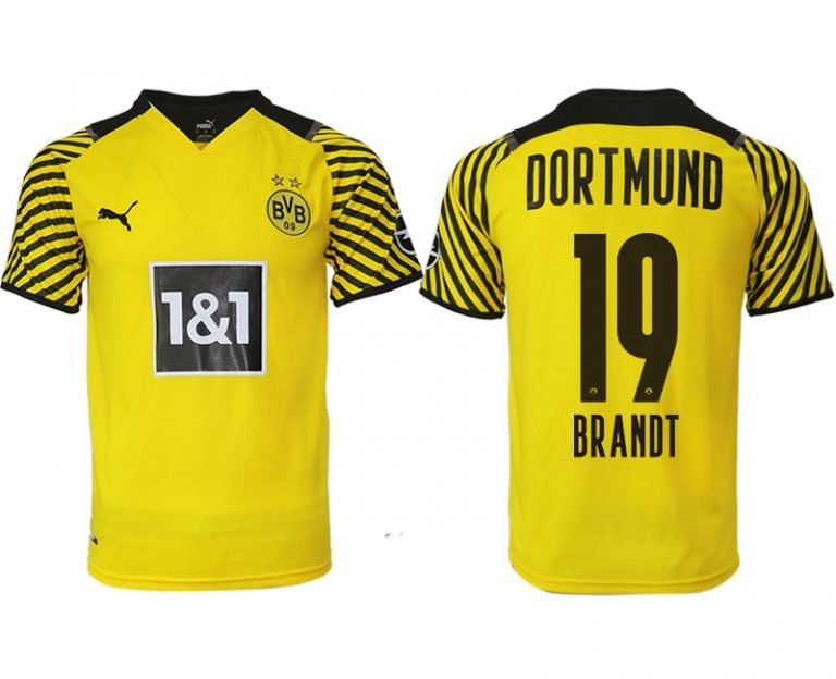 BVB Borussia Dortmund 2022 Heimtrikot gelb mit Aufdruck Brandt 19