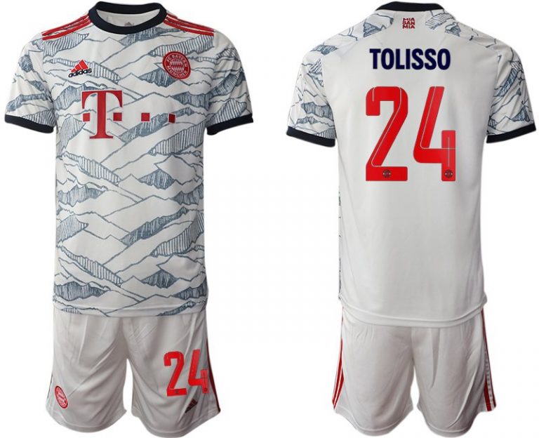 FC Bayern München 3rd Herren Trikot 21/22 Ausweichtrikot weiß mit Aufdruck Tolisso 24-1