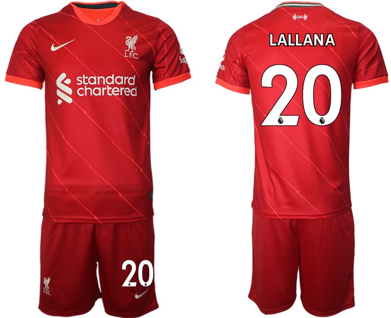 FC Liverpool Heimtrikot 2021/22 rot Personalisierbar Trikotsatz mit Aufdruck LALLANA 20