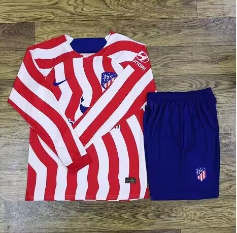 Fußball Trikot Atlético Madrid 2021/22 Heimtrikot Langarm + Kurze Hosen