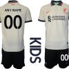 Fußball Trikot Liverpool FC 2021/22 Auswärtstrikot für Kinder in Beige-1