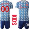 Fussballtrikot Manchester United Auswärts Trikot 2022 Kinder Weiss-1