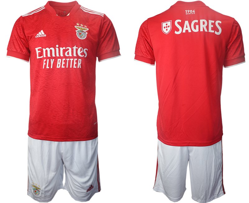 Fußballtrikots SL Benfica Lissabon Heimtrikot 2021/22 rot Kurzarm + Kurze Hosen