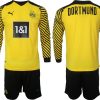 Günstige Borussia Dortmund Heimtrikot 2022 Langarm + Kurze Hosen