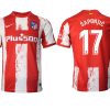 Heimtrikot Atlético Madrid 2021/22 rot/weiß mit Aufdruck Šaponjić 17