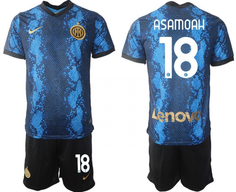 Inter Mailand Kwadwo Asamoah #18 Heimtrikot 2022 Trikotsatz Offizielles Set