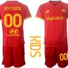 Kindertrikot AS Roma Kinder Heim Trikot 2022 rot Trikotsatz Kurzarm + Kurze Hosen-1