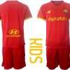 Kindertrikot AS Roma Kinder Heim Trikot 2022 rot Trikotsatz Kurzarm + Kurze Hosen