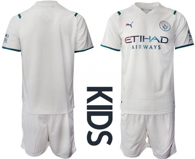 Manchester City Auswärtstrikot Replica 2022 für Kinder