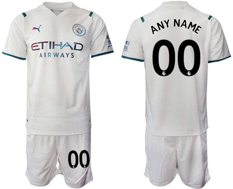 Manchester City Herren Auswärts Trikot 2022 weiß/hellblau-1