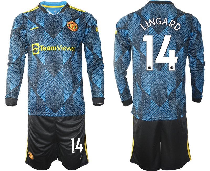 Manchester United Ausweichtrikot 2021/22 Langarm Trikotsatz mit Aufdruck Lingard 14