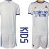 Personalisierbar Kinder Heimtrikot Real Madrid Home Trikot weiß blau 2021/22