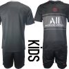 Personalisierbar Paris St. Germain Kinder 3rd Trikot 2021/22 schwarz/rot