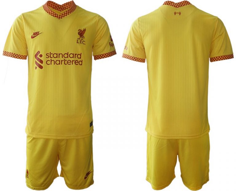 Personalisierbar Trikotsatz Liverpool FC Stadium Ausweichtrikot 2021/22 gelb-rot