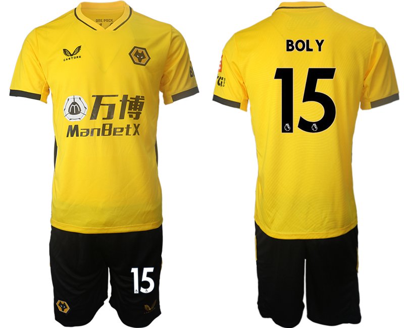 Wolverhampton Wanderers Gelb Trikot 2022 Heim mit Aufdruck BOLY 15