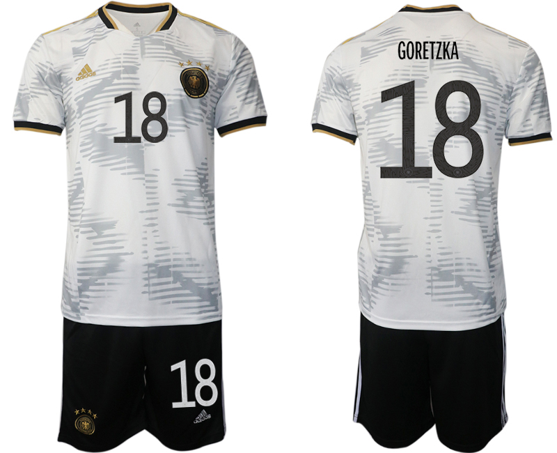 Goretzka 18 Neue DFB Deutschlands WM-Trikot 2022 Trikotsatz Kurzarm + Kurze Hosen