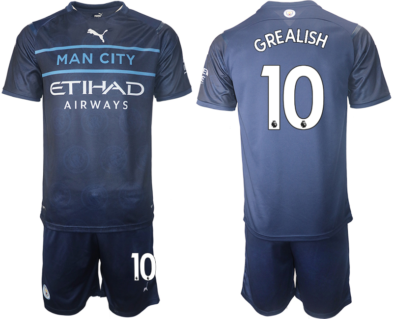 Manchester City 21-22 Drittes Trikot mit Aufdruck GREALISH 10