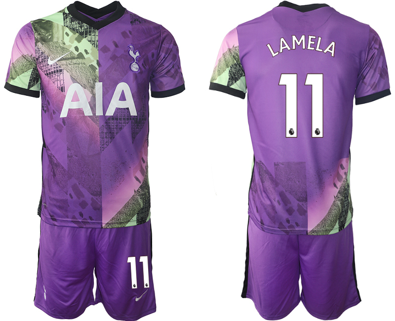 Günstige Tottenham Hotspur 21-22 Drittes Trikot Kurzarm mit Aufdruck LAMELA 11