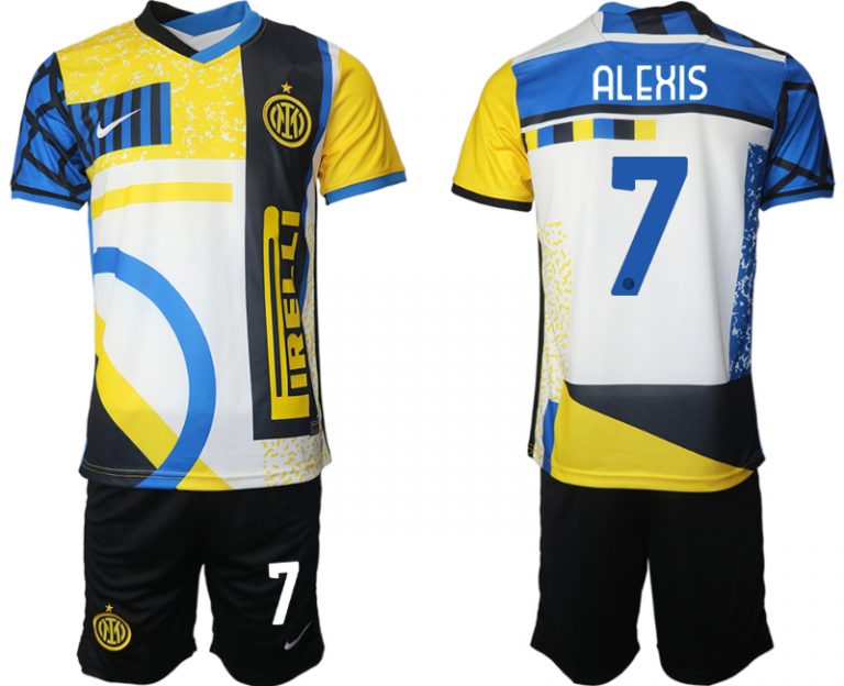 Inter Mailand Stadium Jersey Fussball Trikot Kurzarm Günstige Heimtrikot ALEXIS 7