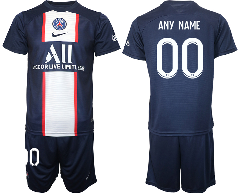 Günstige Fußballtrikots Paris Saint Germain Heimtrikot 2022/23 blau Fußballtrikot Kurzarm für Herren