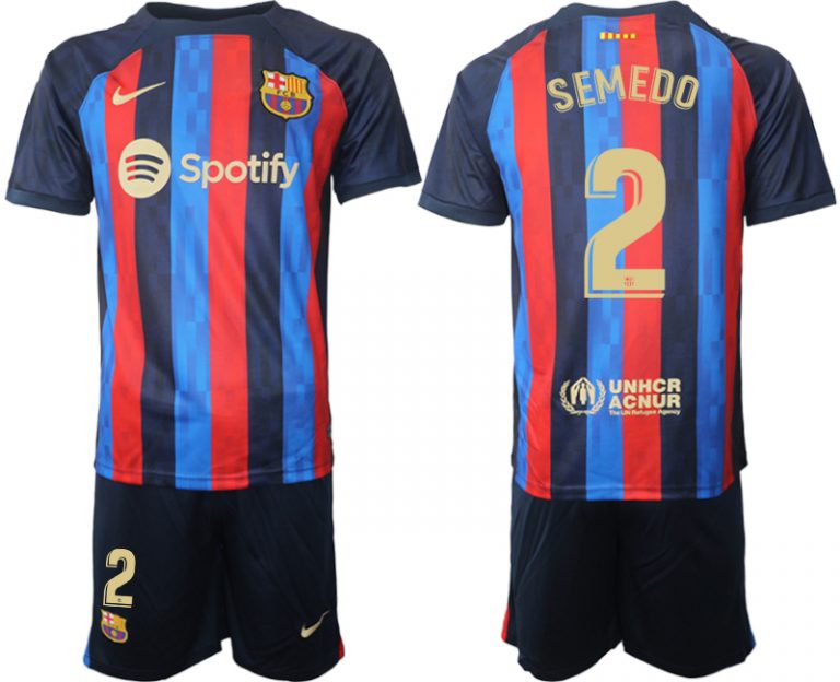 FC Barcelona 22/23 Heimtrikot dunkelblau Fußballtrikot für Herren SEMEDO 2