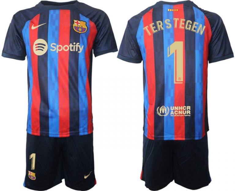 FC Barcelona 22/23 Heimtrikot dunkelblau Fußballtrikot für Herren TERSTEGEN 1