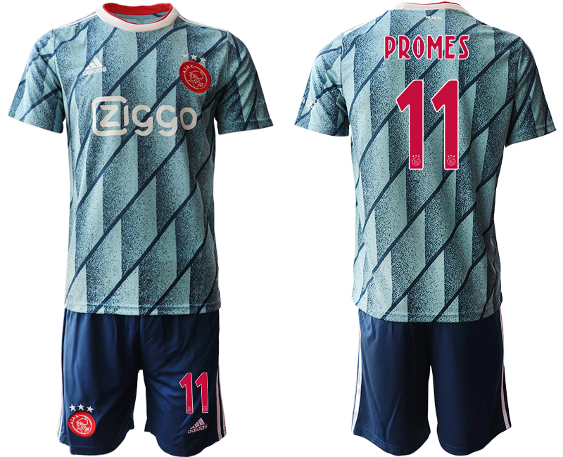 PROMES 11 Ajax Amsterdam Auswärtstrikot 2020-2021 blau Fußballtrikot für Herren