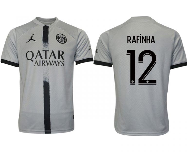 Fußballtrikot für Herren Paris Saint Germain PSG Auswärtstrikot 2022/23 Grau RAFiNHA 12