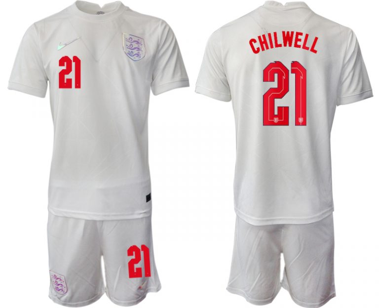 2022 UEFA European England Women’s Euro Heimtrikot Kurzarm mit Aufdruck CHILWELL 21